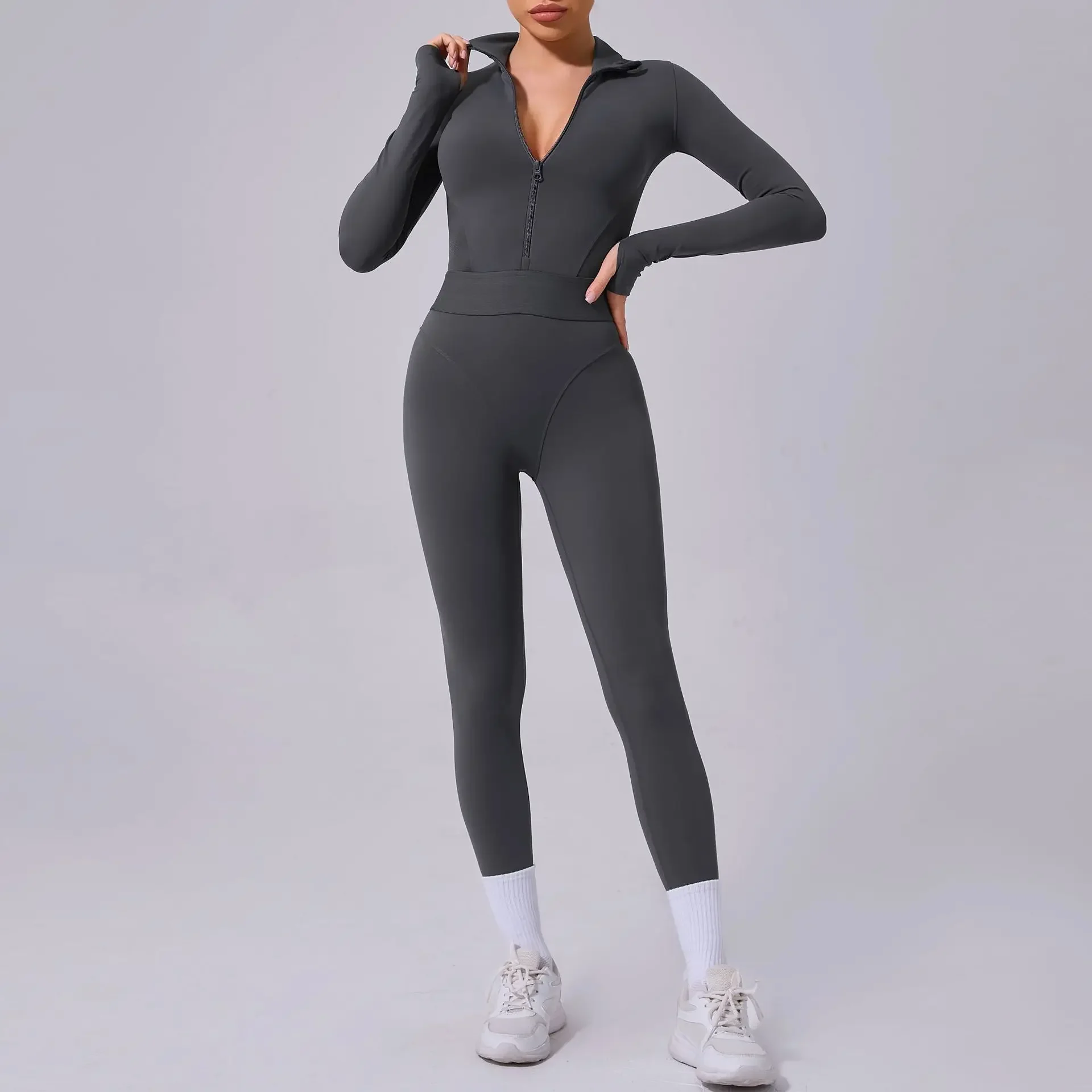 Fashion Mesh Patchwork Full Body Sport Jumpsuit Women Sportswear Long Sleeve Zipper Fitness Overalls Gym Yoga Clothing
Fashion Mesh Patchwork Full Body Sport Jumpsuit Women Sportswear Long Sleeve Zipper Fitness Overalls Gym Yoga Clothing