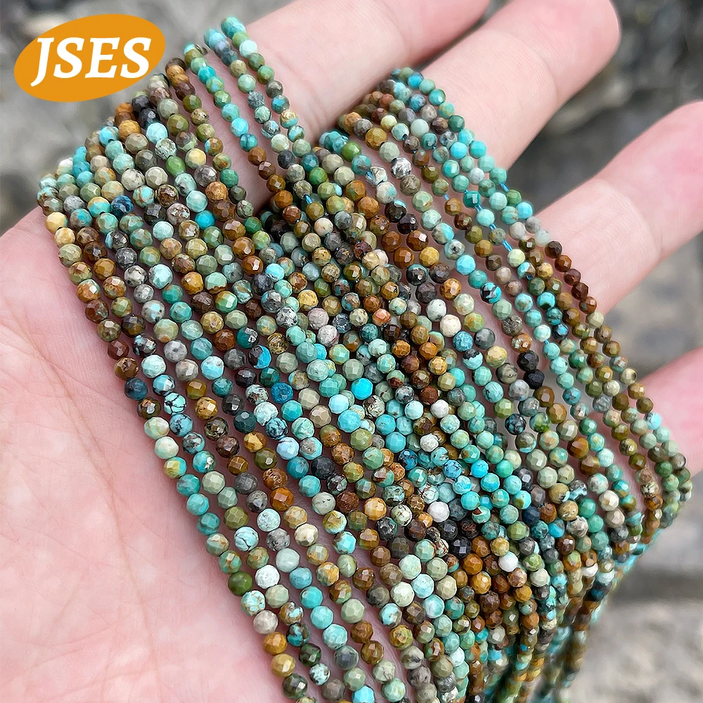 Natural Stone Turquoise 2.5mm 3mm Faceted Loose Spacer Beads for Jewelry Making Bracelet Seed Beads DIY Accessories Wholesale
Natural Stone Turquoise 2.5mm 3mm Faceted Loose Spacer Beads for Jewelry Making Bracelet Seed Beads DIY Accessories Wholesale