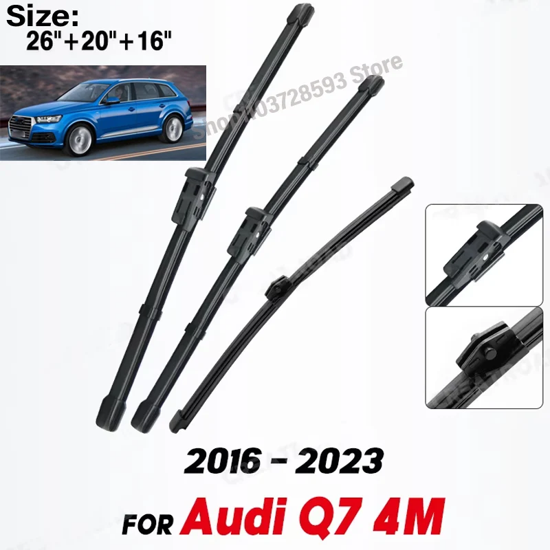 Wiper LHD Front & Rear Wiper Blades Set For Audi Q7 4M 2016 - 2023 Windshield Windscreen Window Rain Brush 26"+20"+16"
Wiper LHD Front & Rear Wiper Blades Set For Audi Q7 4M 2016 - 2023 Windshield Windscreen Window Rain Brush 26"+20"+16"