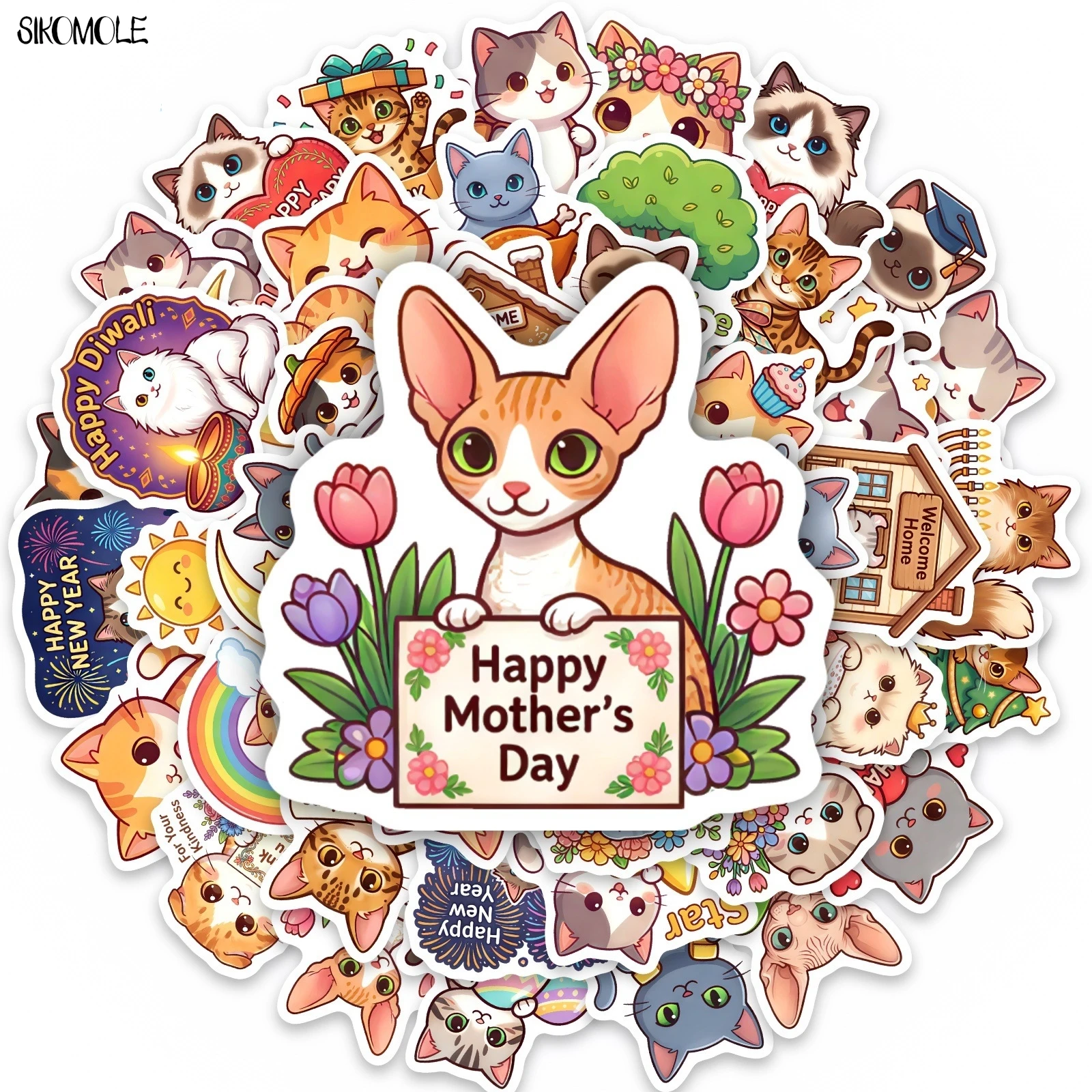 10/30/50PCS Cartoon Cute Cat Blessings Stickers Book DIY Skateboard Kid Toys Guitar Luggage Suitcase Decoration Graffiti Sticker
10/30/50PCS Cartoon Cute Cat Blessings Stickers Book DIY Skateboard Kid Toys Guitar Luggage Suitcase Decoration Graffiti Sticker