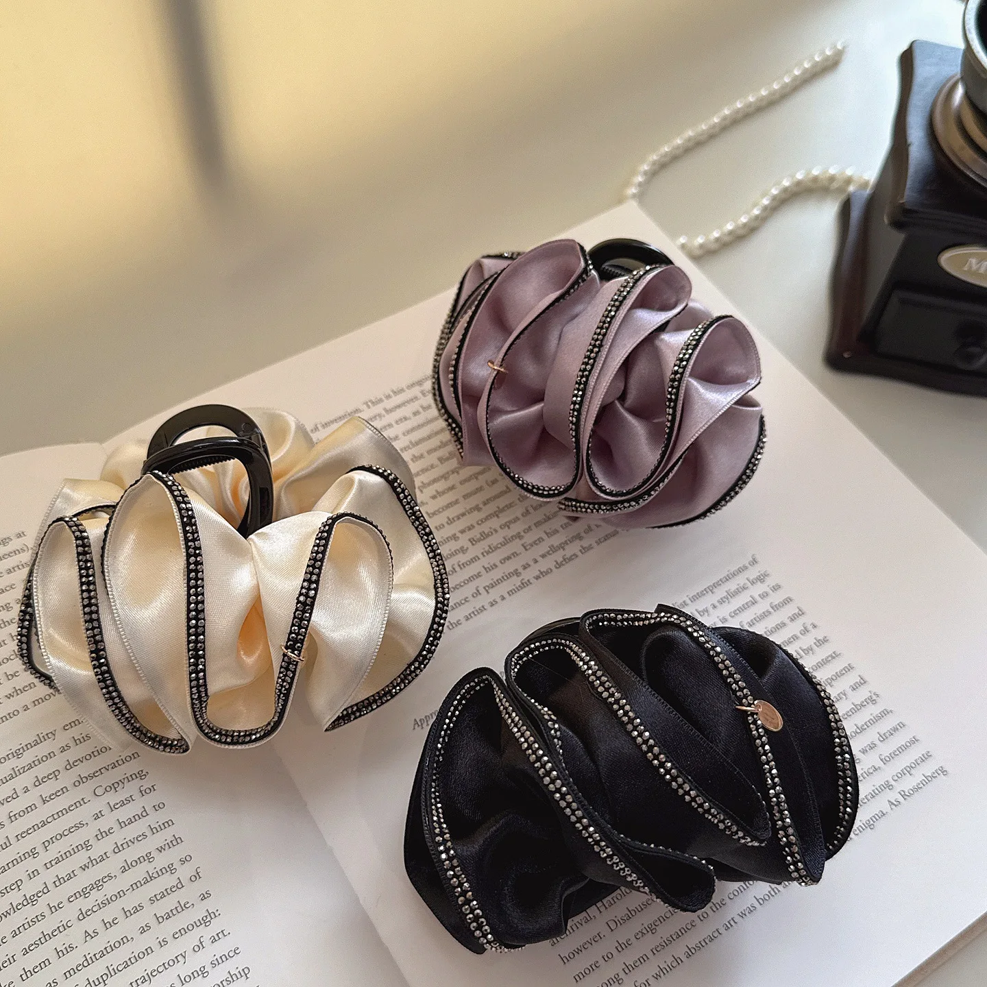 French Cloud Bubble Hair Clip, Crinkle Silk & Crystal Hair Claw for Women, Elegant Volumizing Ponytail Holder, Shark Clip
French Cloud Bubble Hair Clip, Crinkle Silk & Crystal Hair Claw for Women, Elegant Volumizing Ponytail Holder, Shark Clip