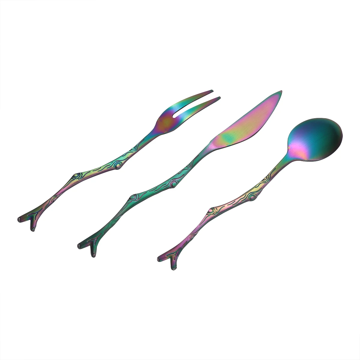 3pcs Retro Branch Stainless Steel Set Fork Spoon Lightweight Easy Clean Dessert Coffee Cake Party Wedding Fruit Fork
3pcs Retro Branch Stainless Steel Set Fork Spoon Lightweight Easy Clean Dessert Coffee Cake Party Wedding Fruit Fork
