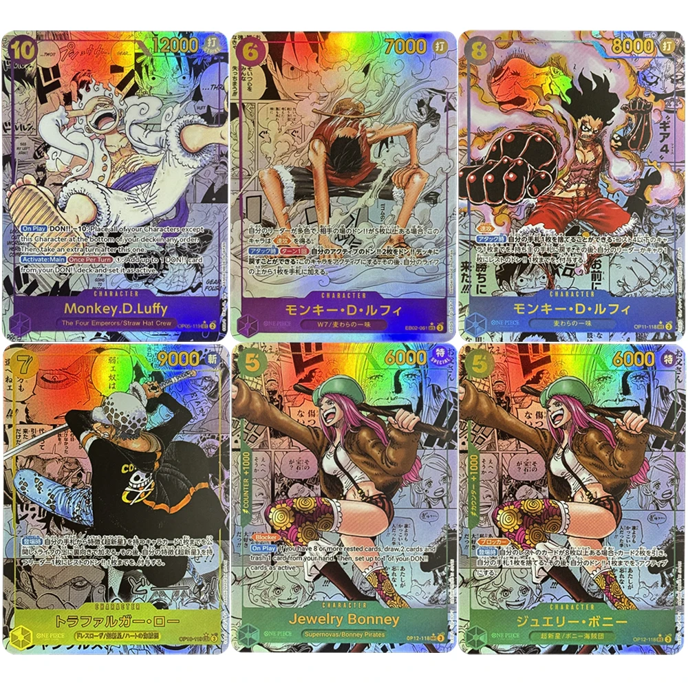 6Pcs/set Diy 2025 One Piece OP12 Jewelry Bonney Collection Card Self Made Comics Trafalgar Law Luffy Color Flash Anime Card
6Pcs/set Diy 2025 One Piece OP12 Jewelry Bonney Collection Card Self Made Comics Trafalgar Law Luffy Color Flash Anime Card