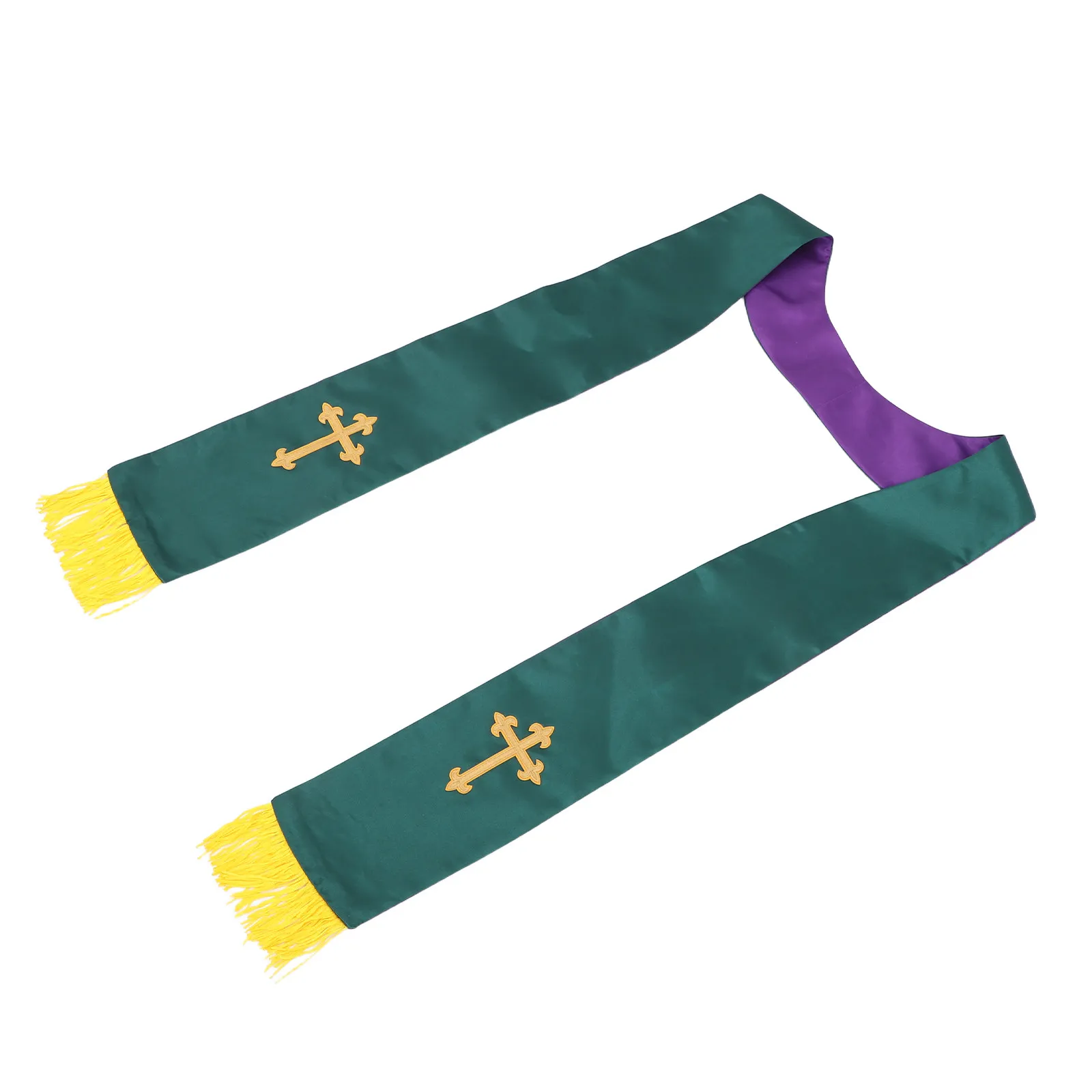 Reversible Clergy Stole Embroidered Cross Tassels Pastor Priest Wedding Church Ceremony Shawl Green Purple Embroidery Church
Reversible Clergy Stole Embroidered Cross Tassels Pastor Priest Wedding Church Ceremony Shawl Green Purple Embroidery Church