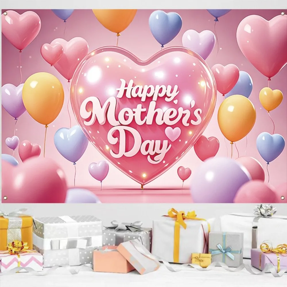 Pink Happy Mother’s Day Backdrop Love Heart Polyester Mother Photography Backdrop Romantic Hanging Background Poster Props
Pink Happy Mother’s Day Backdrop Love Heart Polyester Mother Photography Backdrop Romantic Hanging Background Poster Props