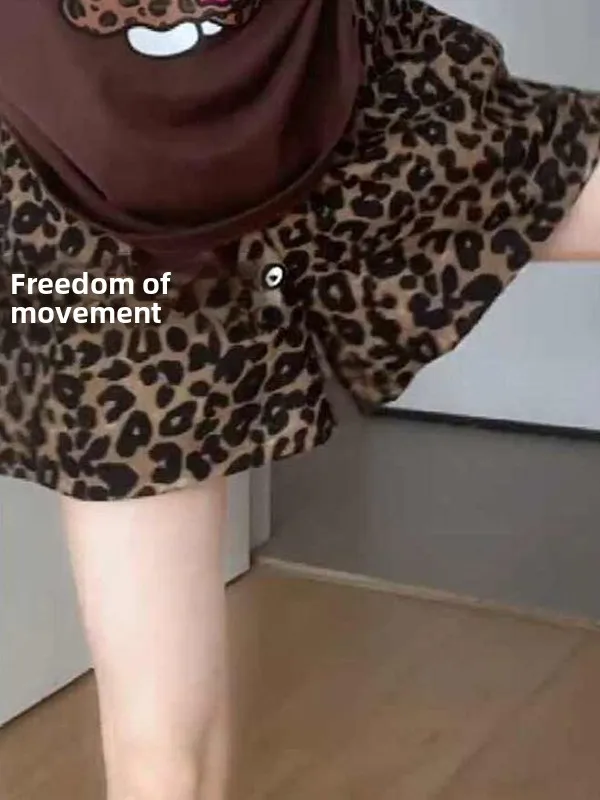 Cloud Cotton Leopard Print Shorts Loose Wide Leg Pants Comfortable Home Wear Summer Fashion Sleepwear plus Size Women's Pants
Cloud Cotton Leopard Print Shorts Loose Wide Leg Pants Comfortable Home Wear Summer Fashion Sleepwear plus Size Women's Pants