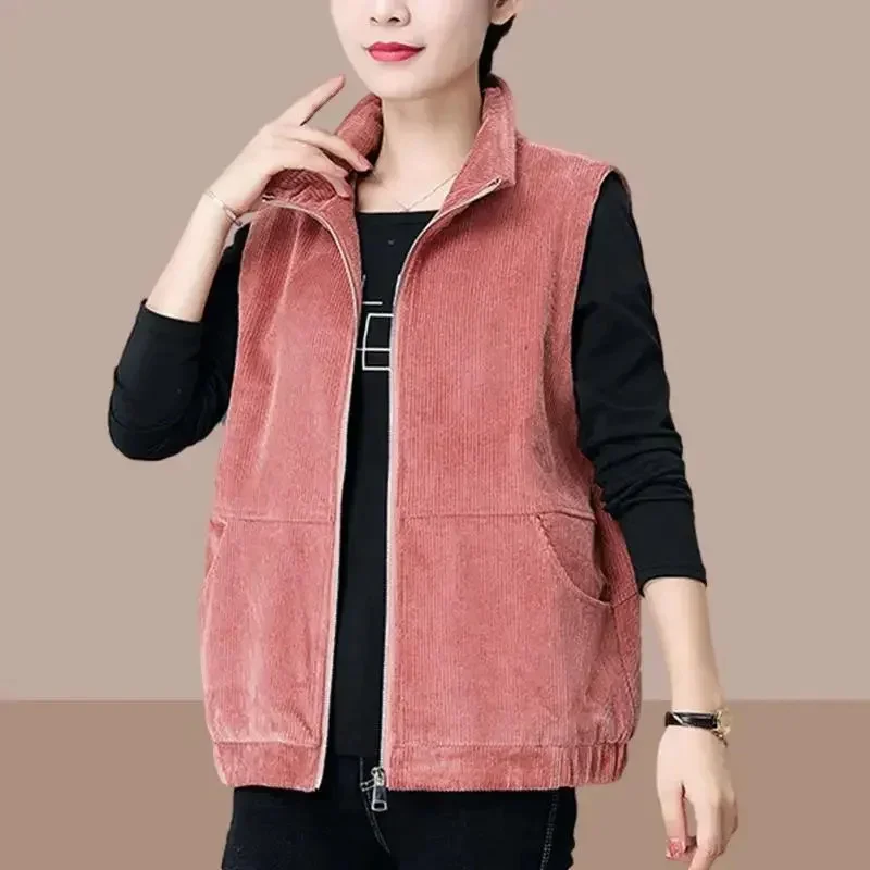 2024 New Spring Autumn Corduroy Women Vest Fashion Loose Casual Sleeveless Zipper Waistcoat Female Short Jackets Ladies Tops
2024 New Spring Autumn Corduroy Women Vest Fashion Loose Casual Sleeveless Zipper Waistcoat Female Short Jackets Ladies Tops