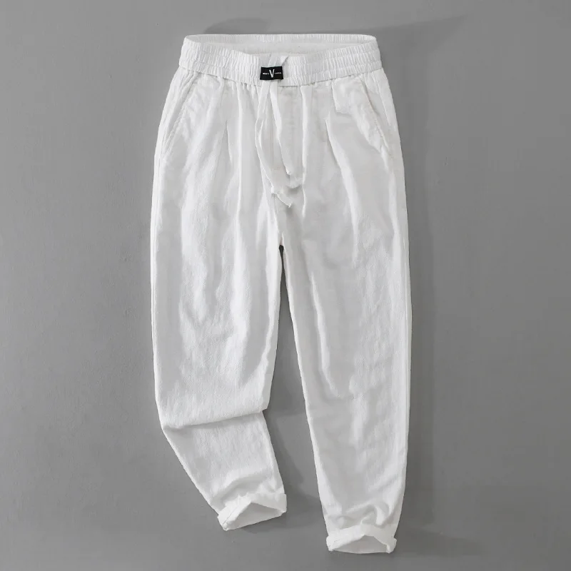 7101 Spring Summer Breathable Natural Linen Cotton Casual Loose Pants For Man Simple Soft Drawstring Youth Daily Male Trousers
7101 Spring Summer Breathable Natural Linen Cotton Casual Loose Pants For Man Simple Soft Drawstring Youth Daily Male Trousers