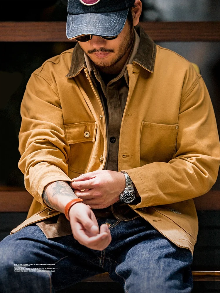 Maden Heavyweight Michigan Canvas Jaet Men's Multiple kets Collar Thin Outerwear Autumn Season Stand Fit Long Sve
Maden Heavyweight Michigan Canvas Jaet Men's Multiple kets Collar Thin Outerwear Autumn Season Stand Fit Long Sve