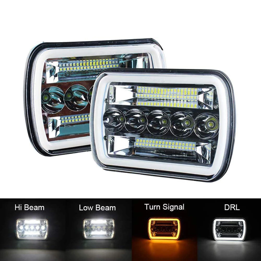 7x6 Inch LED Headlights 5x7 Inch Square Led with White DRL for Cherokee XJ Car Light
7x6 Inch LED Headlights 5x7 Inch Square Led with White DRL for Cherokee XJ Car Light