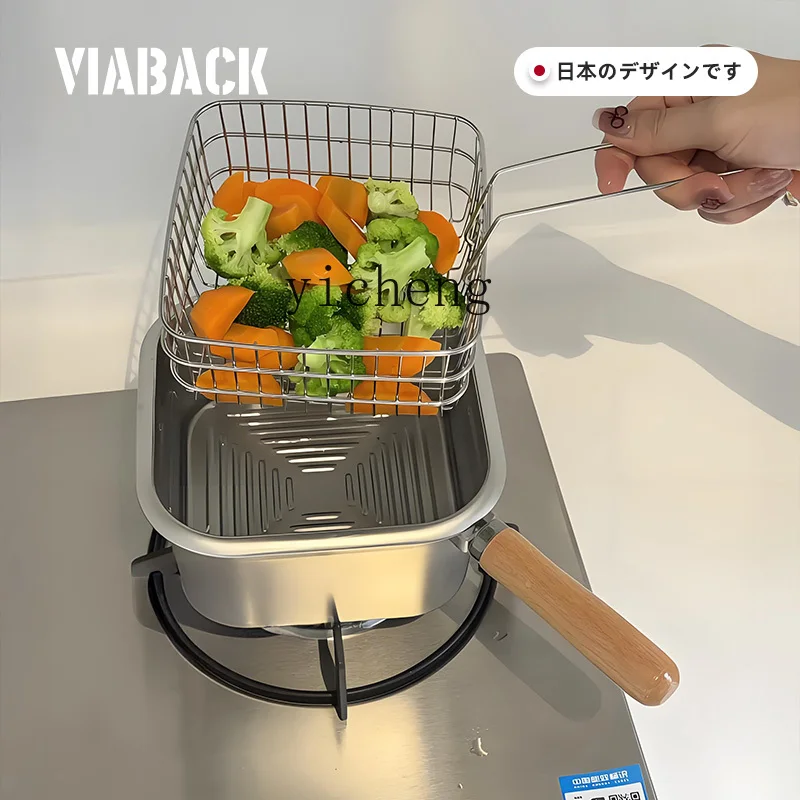 ZYA Deep Fryer Household Small Stainless Steel Frying and Cooking Pot with Filter Strainer
ZYA Deep Fryer Household Small Stainless Steel Frying and Cooking Pot with Filter Strainer