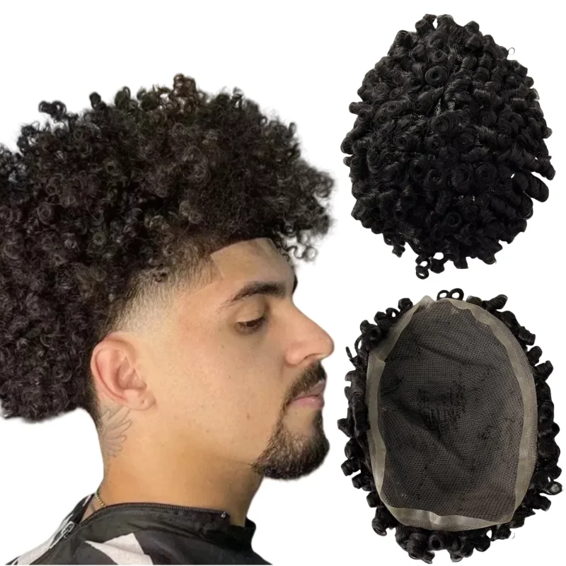 15mm Curl Indian Virgin Human Hair Hairpiece Natural Black #1b 7x9 Toupee Full Lace Unit for Black Men
15mm Curl Indian Virgin Human Hair Hairpiece Natural Black #1b 7x9 Toupee Full Lace Unit for Black Men