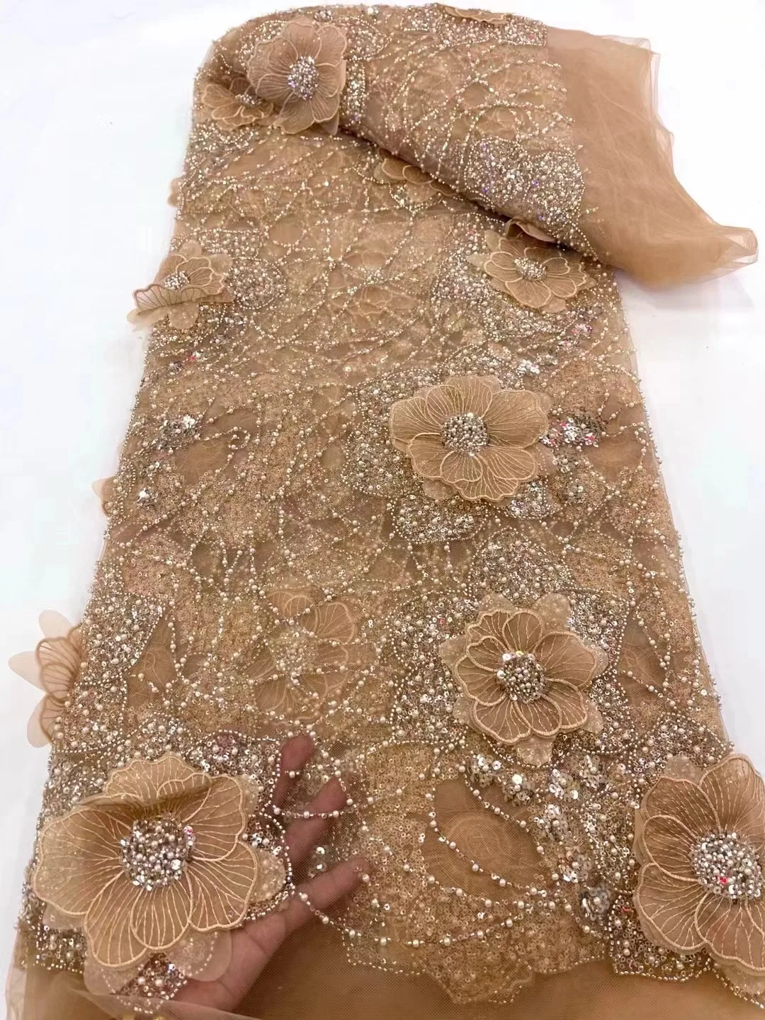 Latest African 3D Flower Lace Fabric 2024 High Quality Lace Material French Nigerian Lace Fabrics for Women Party Wedding XH5942
Latest African 3D Flower Lace Fabric 2024 High Quality Lace Material French Nigerian Lace Fabrics for Women Party Wedding XH5942