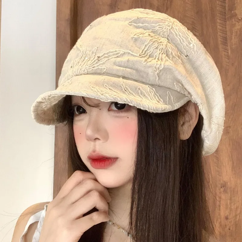 Korean Niche Pleated Flower Beret Women's Spring and Summer Thin Niche High-end Temperament Irregular Painter Newsboy Cap
Korean Niche Pleated Flower Beret Women's Spring and Summer Thin Niche High-end Temperament Irregular Painter Newsboy Cap