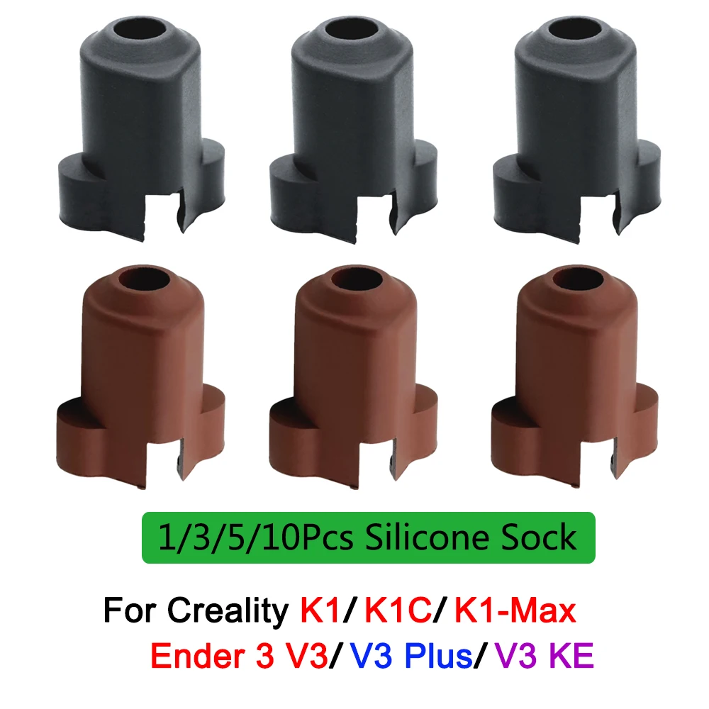 Силиконовые носки для Ender 3 V3/V3 Plus Hotend Block Protector Cover Чехол Теплоизоляционные силиконовые носки для K1-Max, K1C, V3 KE
Силиконовые носки для Ender 3 V3/V3 Plus Hotend Block Protector Cover Чехол Теплоизоляционные силиконовые носки для K1-Max, K1C, V3 KE