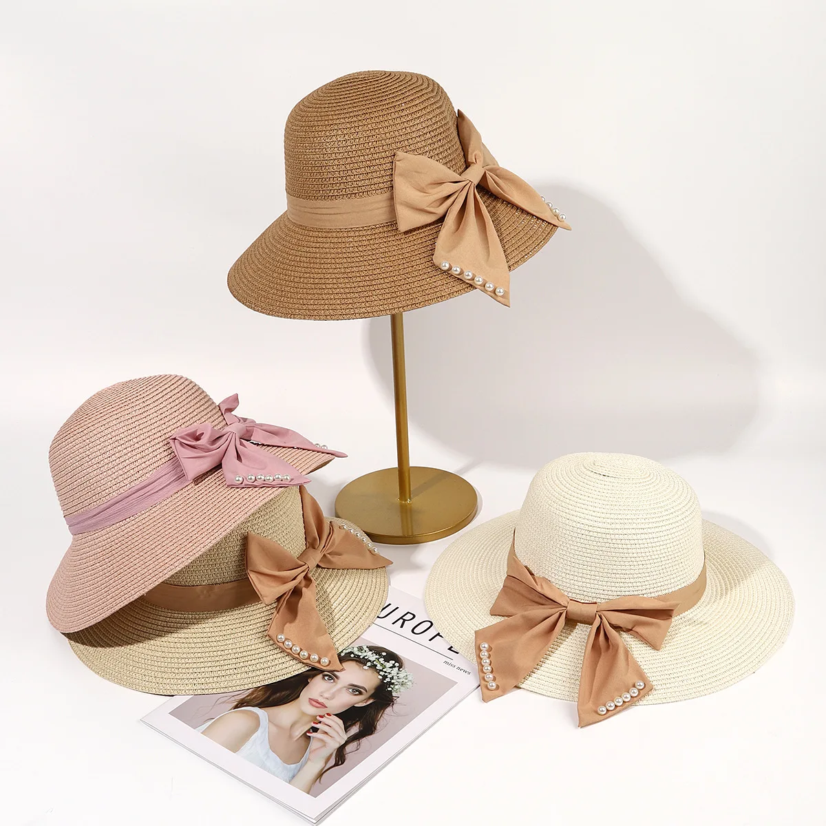 Women Beach Caps Floppy Girls Straw Hats Elegant Fashion Bowknot Sunscreen and shading Hats Summer Vacation Travel Beach Caps
Women Beach Caps Floppy Girls Straw Hats Elegant Fashion Bowknot Sunscreen and shading Hats Summer Vacation Travel Beach Caps