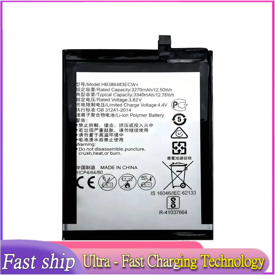 Battery HB386483ECW+ 3340Mah For Huawei Honor 6X GR5 2017 Bll-L23 L21 L22 Mate 9 Lite Bln-L24 G9 Plus Maimang 5
Battery HB386483ECW+ 3340Mah For Huawei Honor 6X GR5 2017 Bll-L23 L21 L22 Mate 9 Lite Bln-L24 G9 Plus Maimang 5