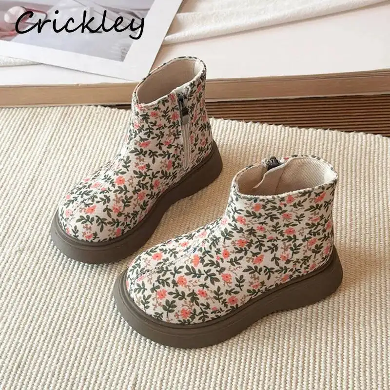 Flowers Pattern Girls Princess Boots Fashion Zip Non Slip Children Boots Spring Autumn Soft Sole Kids Ankle Shoes
Flowers Pattern Girls Princess Boots Fashion Zip Non Slip Children Boots Spring Autumn Soft Sole Kids Ankle Shoes