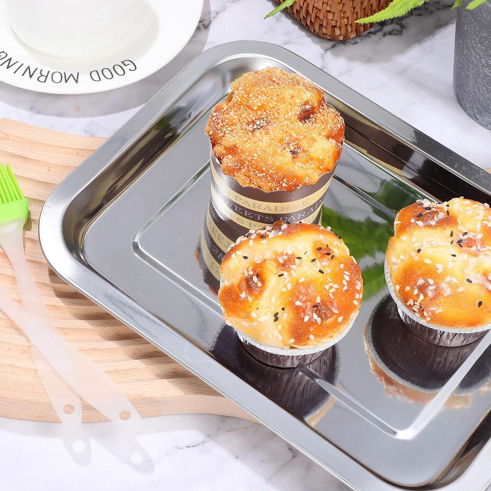 10 Pcs Sheet For Oven Steel Baking Sheets 201 Grade 06mm Thick Baking Trays Cookie Plates Oven Nonstick
10 Pcs Sheet For Oven Steel Baking Sheets 201 Grade 06mm Thick Baking Trays Cookie Plates Oven Nonstick