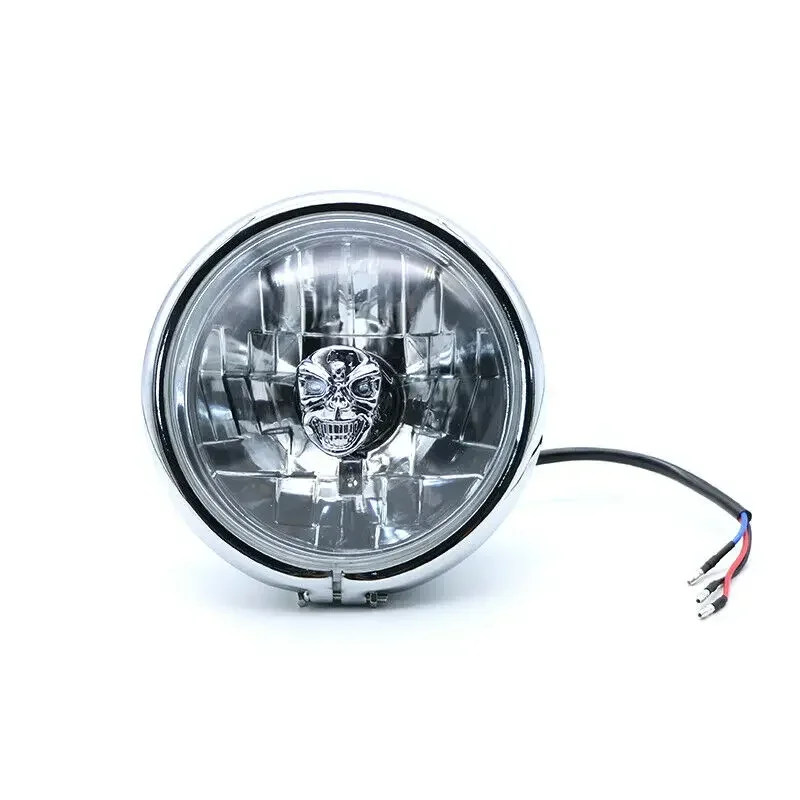 High/Low Beam Retro Skull Light Bulb Side Mount Headlight For Harley Honda VN CB
High/Low Beam Retro Skull Light Bulb Side Mount Headlight For Harley Honda VN CB