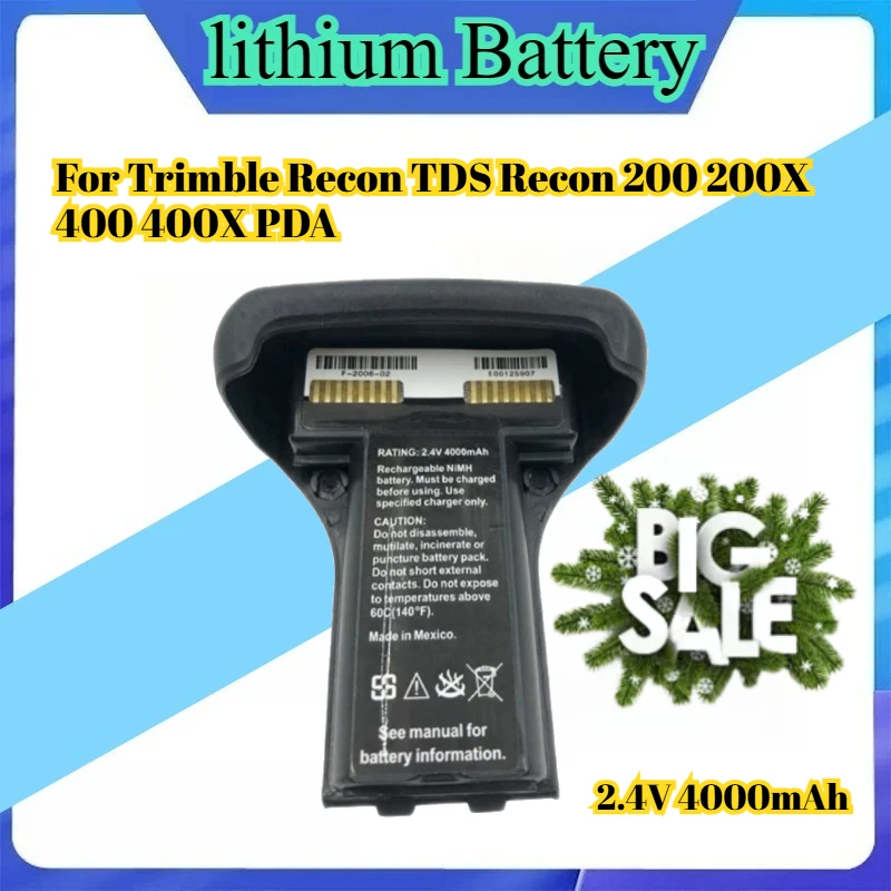 Rechargeable Battery For Trimble Recon TDS Recon 200 200X 400 400X PDA Data Collector 2.4V 4000mAh NiMH
Rechargeable Battery For Trimble Recon TDS Recon 200 200X 400 400X PDA Data Collector 2.4V 4000mAh NiMH