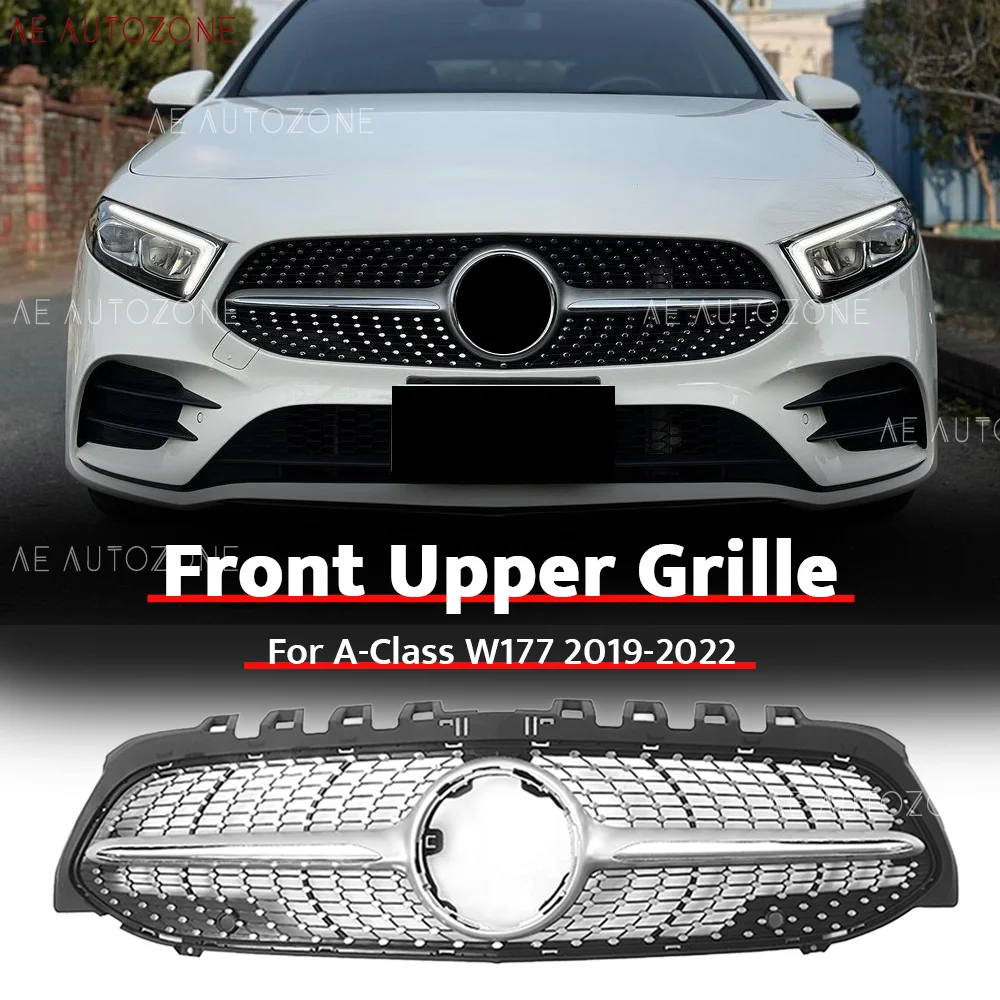 Chrome Silver Front Upper Grille Without Camera Hole For A-Class W177/V177 2019-2022 A200 A220 A250 A35
Chrome Silver Front Upper Grille Without Camera Hole For A-Class W177/V177 2019-2022 A200 A220 A250 A35