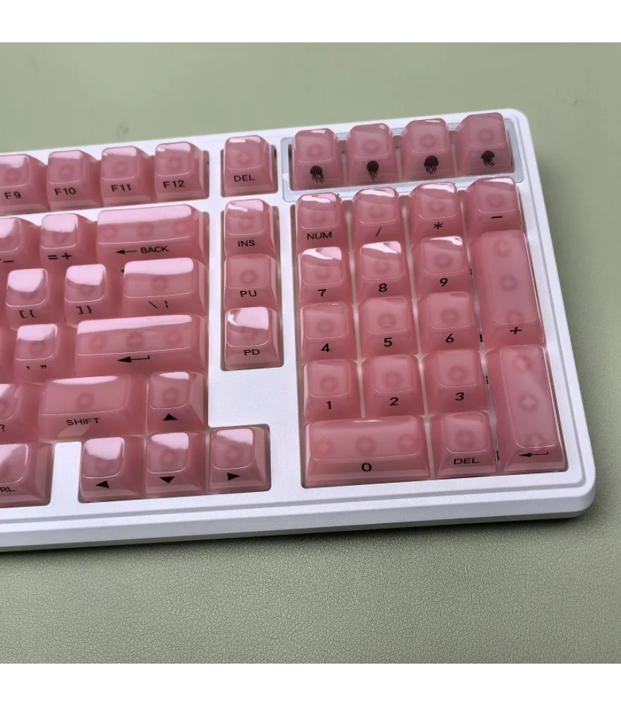 Jellyfish powder keycap MDA height small full set of 119 keys side engraved characters PC translucent luminous
Jellyfish powder keycap MDA height small full set of 119 keys side engraved characters PC translucent luminous