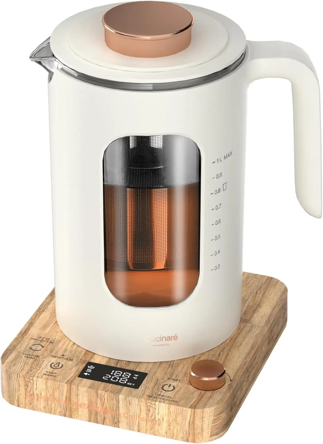 Electric Tea Kettle, Electric Kettle with Tea Infuser, ±1℉ Knob Temperature Control, BPA-Free Glass, 1200W Fast Heating, Easy to
Electric Tea Kettle, Electric Kettle with Tea Infuser, ±1℉ Knob Temperature Control, BPA-Free Glass, 1200W Fast Heating, Easy to