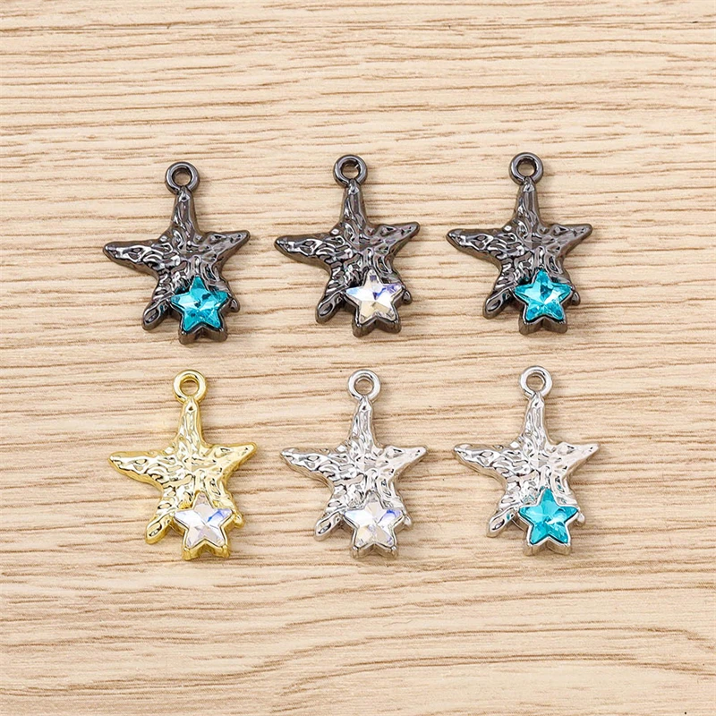 5pcs 16x20mm Cartoon Crystal Metal Star Charms Pendants for Making Drop Earrings Necklaces Bracelets DIY Crafts Jewelry Findings
5pcs 16x20mm Cartoon Crystal Metal Star Charms Pendants for Making Drop Earrings Necklaces Bracelets DIY Crafts Jewelry Findings