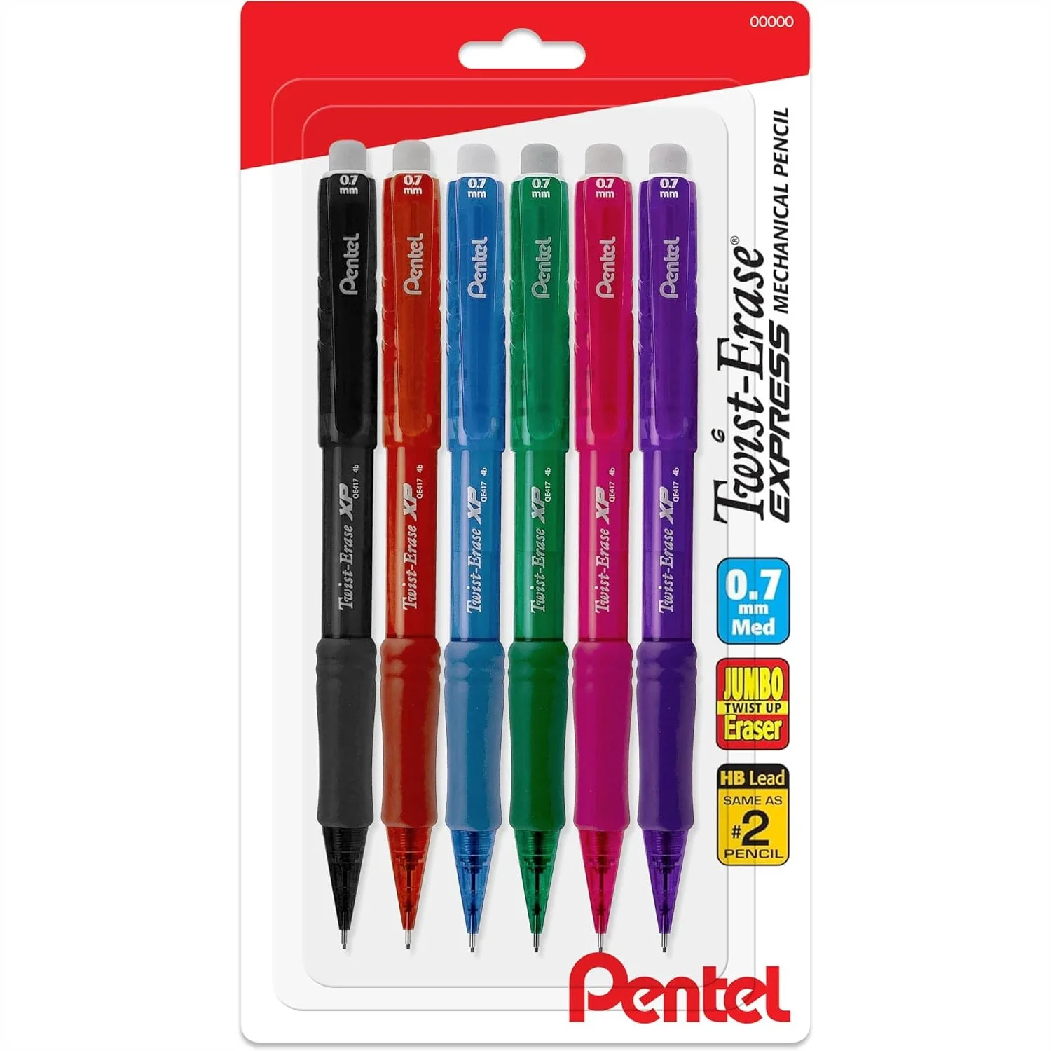 0.7mm Mechanical Pencils with Assorted Colored Barrels - Pack of 6 for Writing, Drawing, and Erasing
0.7mm Mechanical Pencils with Assorted Colored Barrels - Pack of 6 for Writing, Drawing, and Erasing