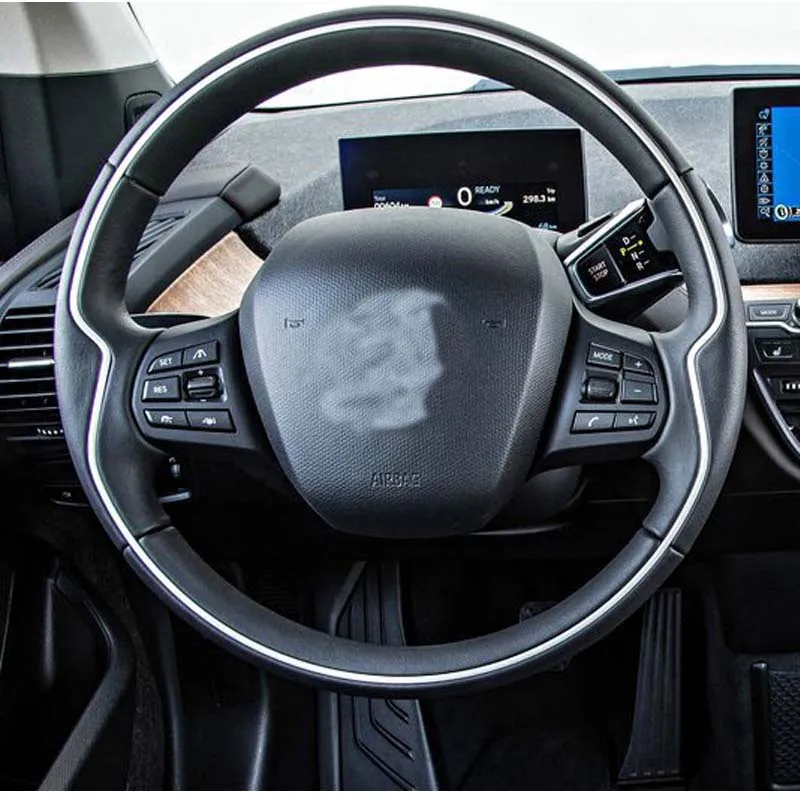 For BMW I3 Black Leather Car Steering Wheel Cover Handle Cover DIY Hand-stitch Interior Accessories
For BMW I3 Black Leather Car Steering Wheel Cover Handle Cover DIY Hand-stitch Interior Accessories