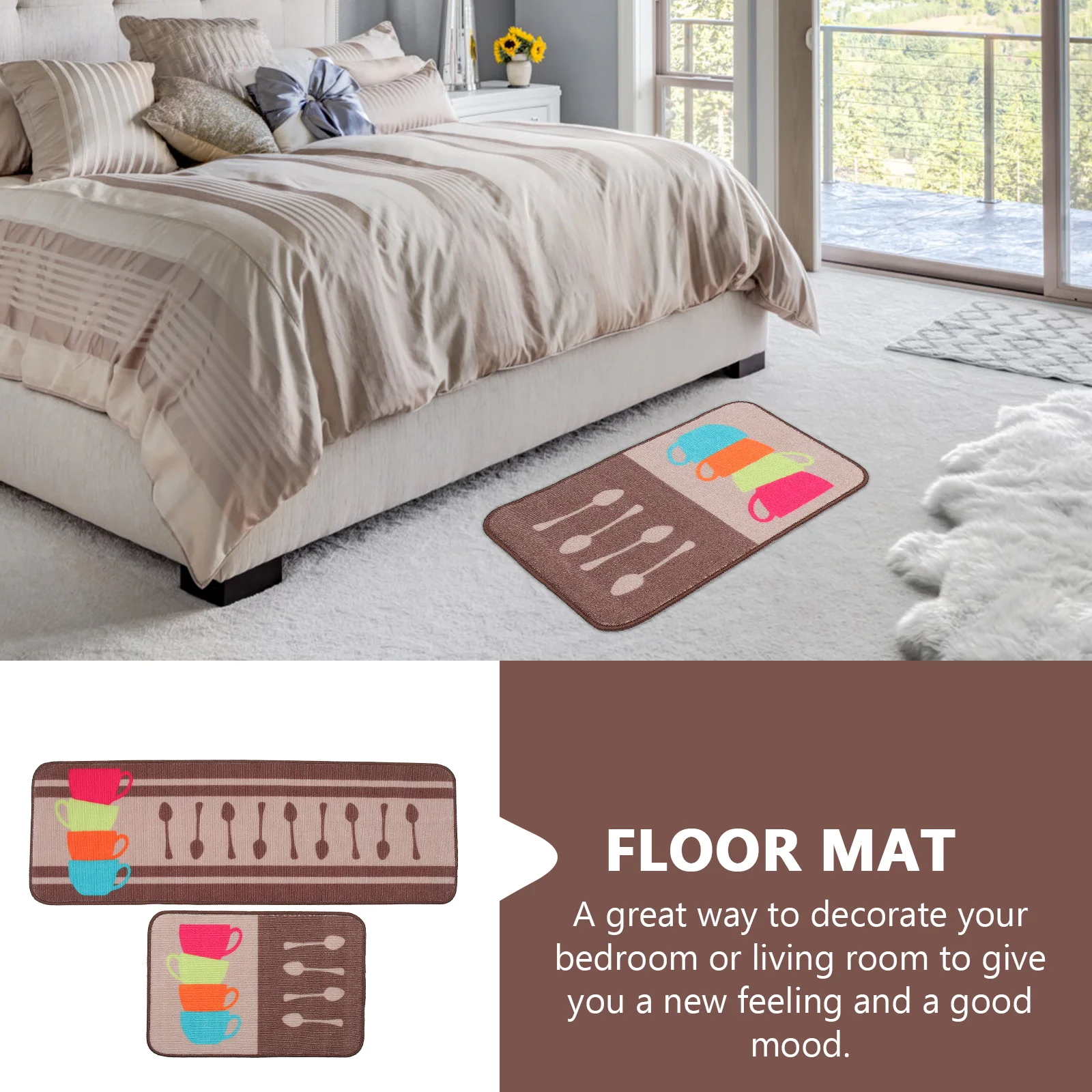 2pcs Non-Slip Floor Mat Kitchen Rugs Water Absorbent Oil Proofing Mats Decorative Rug for Home Use Brown Long Lasting
2pcs Non-Slip Floor Mat Kitchen Rugs Water Absorbent Oil Proofing Mats Decorative Rug for Home Use Brown Long Lasting