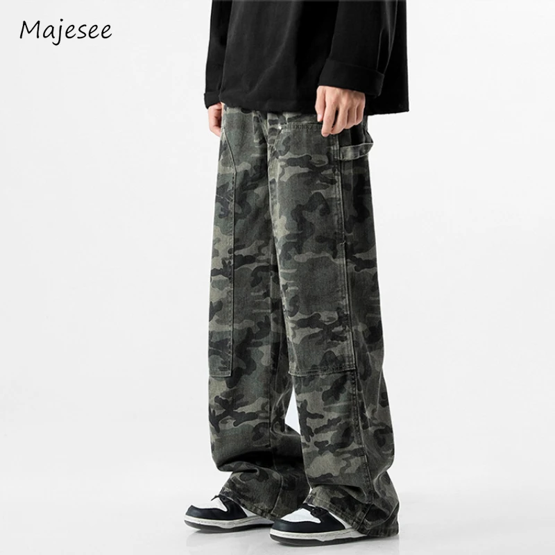 Camouflage Jeans Men Loose All-match Stylish American Style Straight Spliced Handsome Spring Autumn Denim Trousers Male Simple
Camouflage Jeans Men Loose All-match Stylish American Style Straight Spliced Handsome Spring Autumn Denim Trousers Male Simple