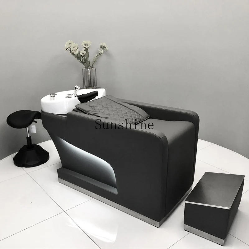 Hair salon special electric massage shampoo bed Barber shop half lying short flush bed
Hair salon special electric massage shampoo bed Barber shop half lying short flush bed
