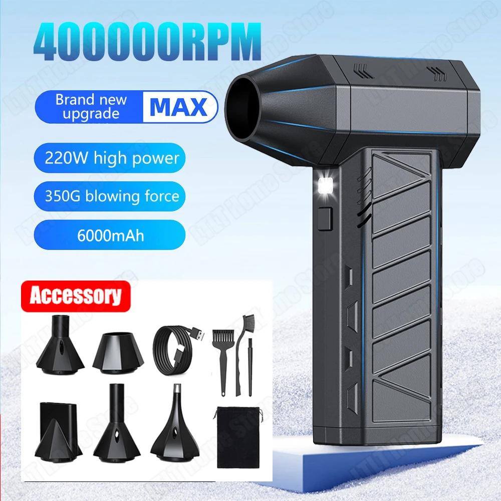 Violent Turbo fan 400000RPM High Speed Handheld Wireless Mini Portable Violent Fan Air Blower For Home Garden Cleaning
Violent Turbo fan 400000RPM High Speed Handheld Wireless Mini Portable Violent Fan Air Blower For Home Garden Cleaning