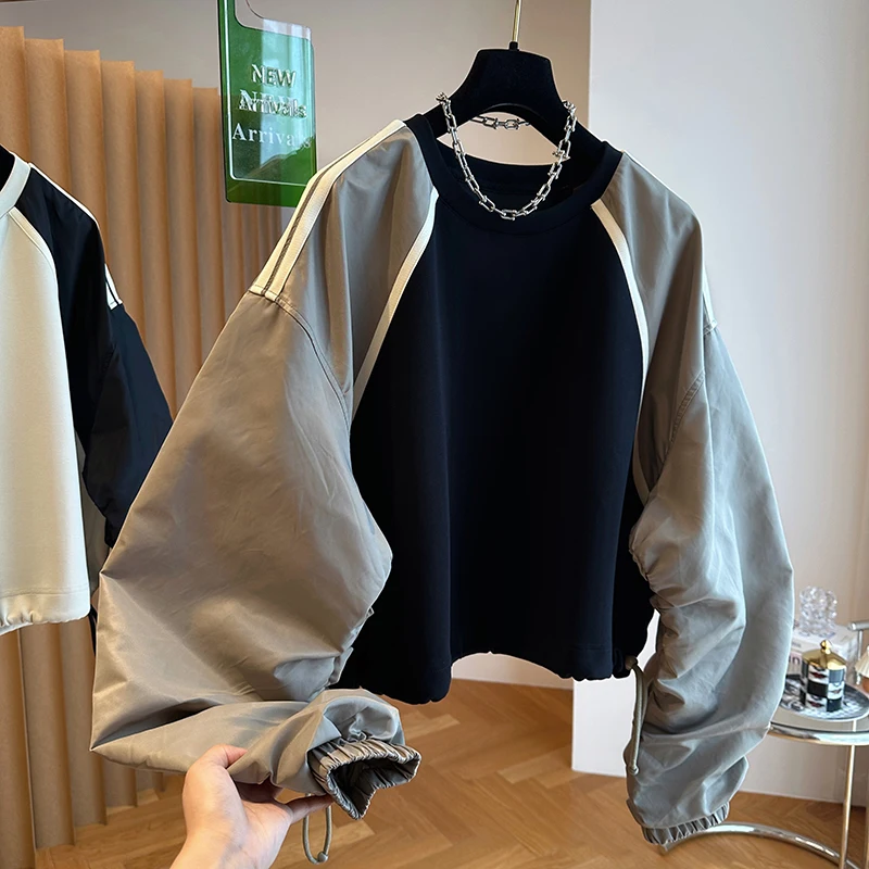 Осенние винтажные топы контрастного цвета, женские свободные повседневные толстовки в стиле Харадзюку с длинным рукавом и круглым вырезом, универсальные толстовки
Осенние винтажные топы контрастного цвета, женские свободные повседневные толстовки в стиле Харадзюку с длинным рукавом и круглым вырезом, универсальные толстовки