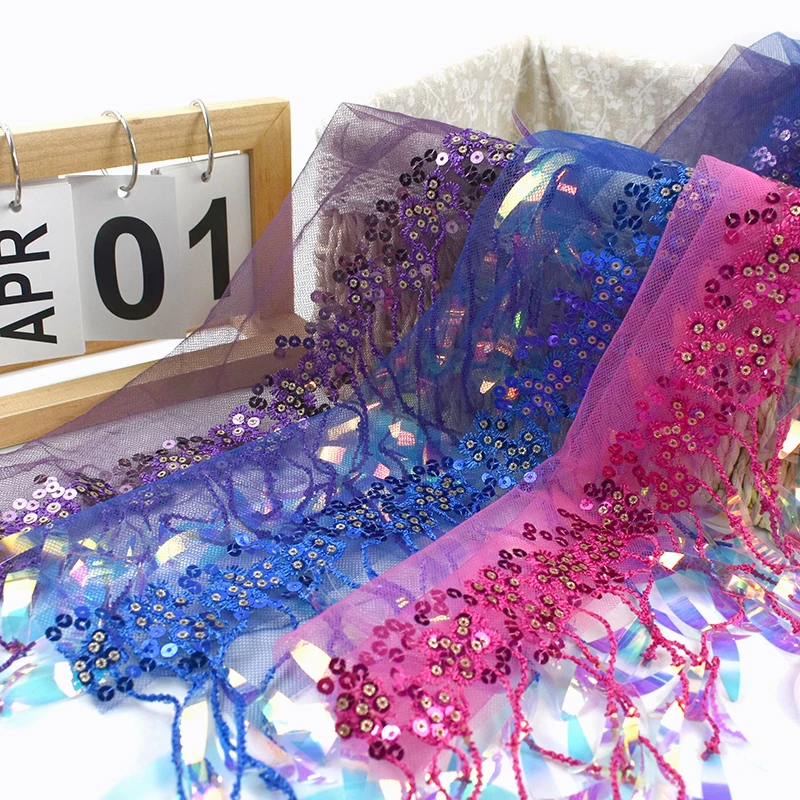 3/5/10Yards 15cm Sequin Beaded Tassel Fringe Mesh Lace Trim for Latin Dance Dress Clothing Collar Decor Sewing DIY Craft
3/5/10Yards 15cm Sequin Beaded Tassel Fringe Mesh Lace Trim for Latin Dance Dress Clothing Collar Decor Sewing DIY Craft