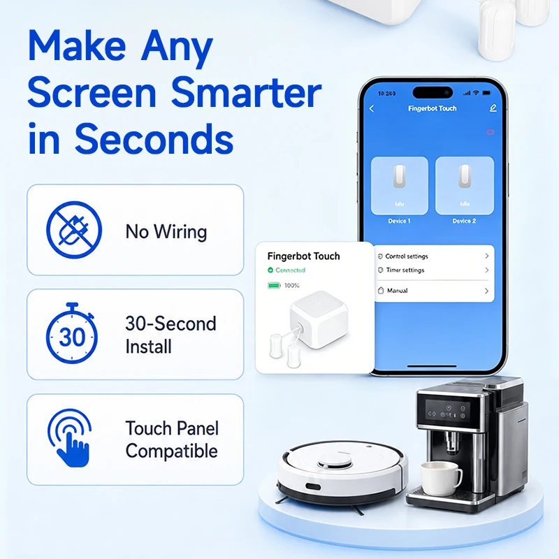 ORYZIC Tuya Bluetooth Touch Fingerbot Robot Rechargeable Screen Clicker for Smart Home Alexa Google Home
ORYZIC Tuya Bluetooth Touch Fingerbot Robot Rechargeable Screen Clicker for Smart Home Alexa Google Home