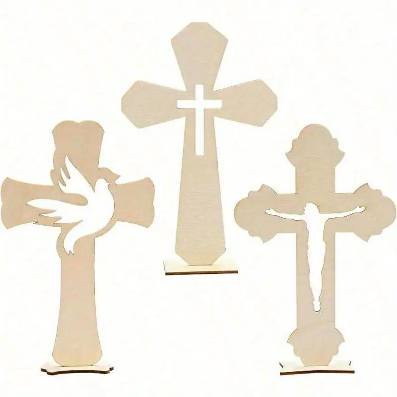 24 Pieces Wooden Crosses Catholic Craft Baptism Decor Rustic Standing Cross
24 Pieces Wooden Crosses Catholic Craft Baptism Decor Rustic Standing Cross