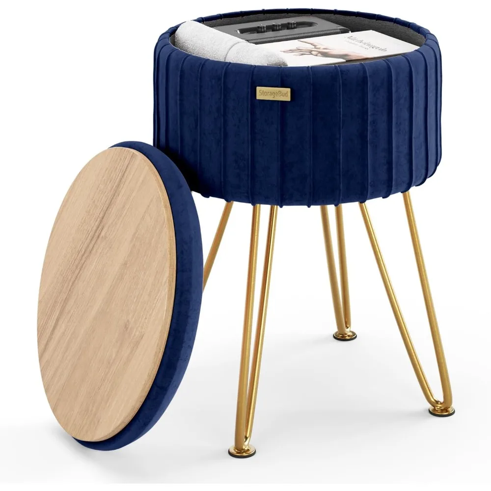 STORAGEBUD Round Ottoman with Storage, Pleated Velvet Storage Ottoman, Foot Stool Ottomans, Makeup Vanity Stool, Small Ottomans
STORAGEBUD Round Ottoman with Storage, Pleated Velvet Storage Ottoman, Foot Stool Ottomans, Makeup Vanity Stool, Small Ottomans
