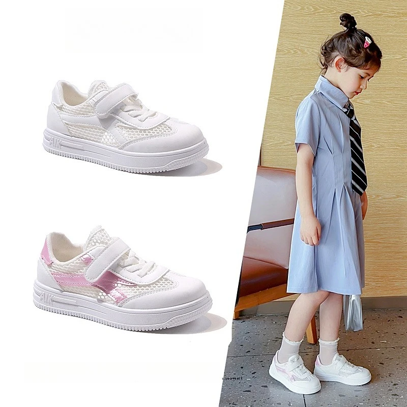Kids Casual Shoes for Girls Summer Non-slip Sole Toddler Hollowed Out Mesh Sneakers Versatile Chic School White Shoes 4-6years
Kids Casual Shoes for Girls Summer Non-slip Sole Toddler Hollowed Out Mesh Sneakers Versatile Chic School White Shoes 4-6years