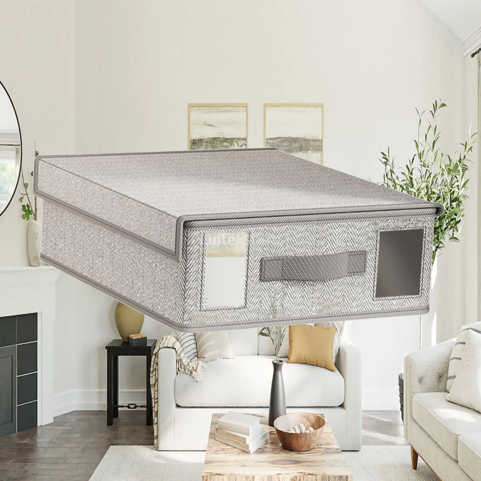 Household Bed Sheet Organizer Storage Bin with Label Slot Non Woven Fabric Bedding Organizer for Closet Use
Household Bed Sheet Organizer Storage Bin with Label Slot Non Woven Fabric Bedding Organizer for Closet Use