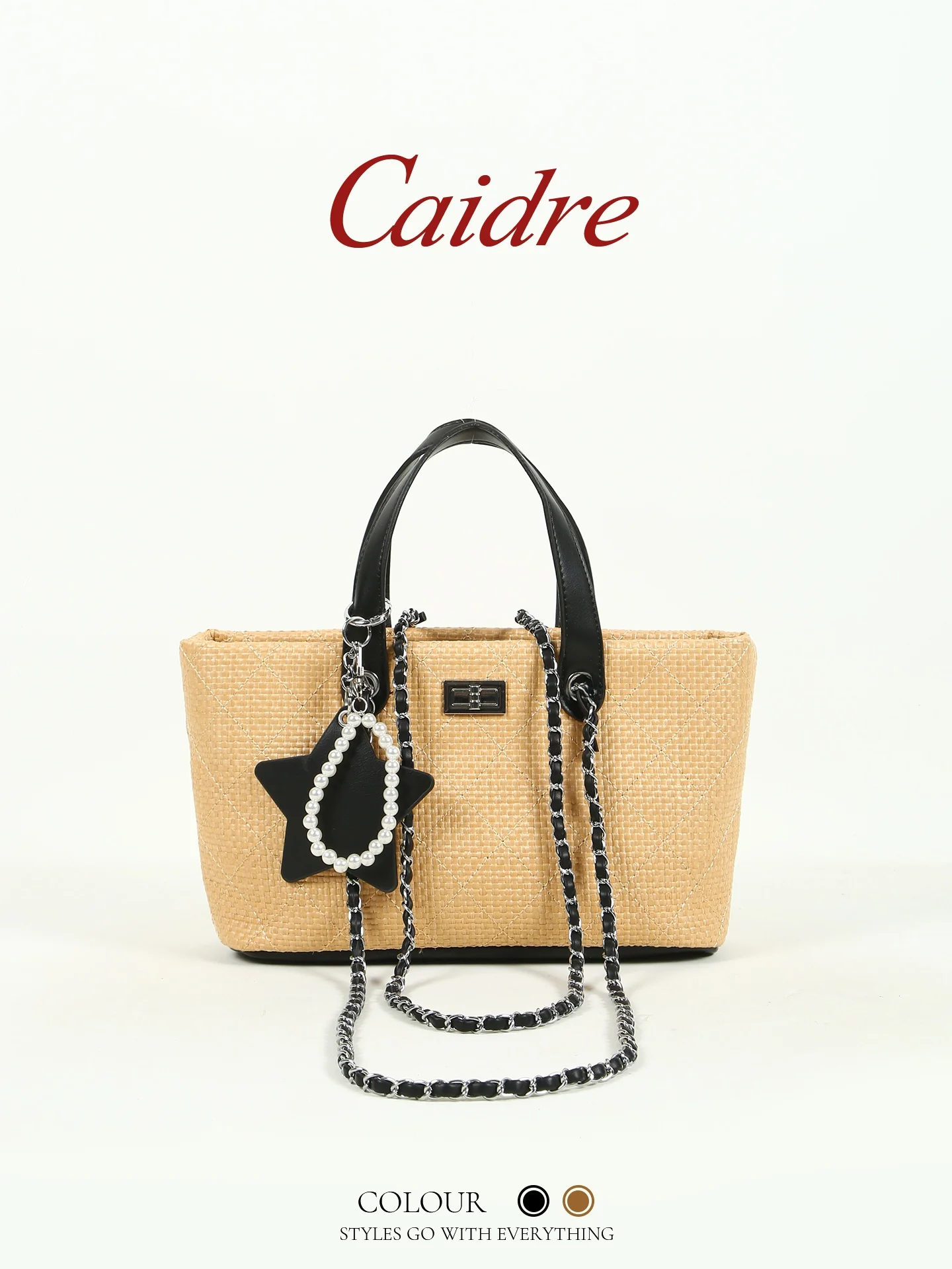 Caidre Daily Commute Chain Tote Bag Women's New 2026 Handwoven Shoulder Crossbody Straw Bag Korean Style Travel Bag
Caidre Daily Commute Chain Tote Bag Women's New 2026 Handwoven Shoulder Crossbody Straw Bag Korean Style Travel Bag