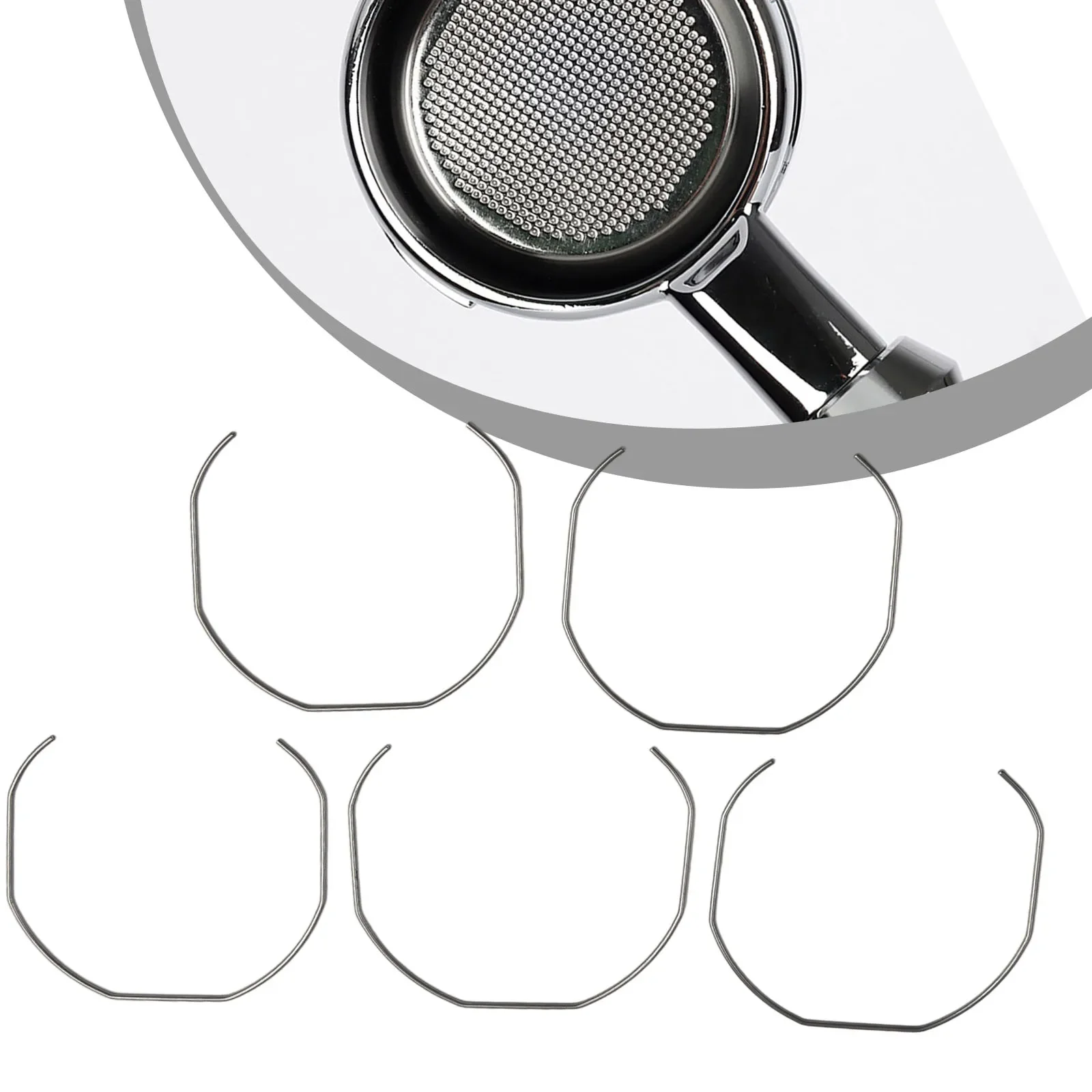 5 Pcs Coffee Portafilter Basket Springs 51mm 54mm 58mm Coffee Portafilter Basket Spring-Clip Wire For Many-Coffee Portafilters
5 Pcs Coffee Portafilter Basket Springs 51mm 54mm 58mm Coffee Portafilter Basket Spring-Clip Wire For Many-Coffee Portafilters