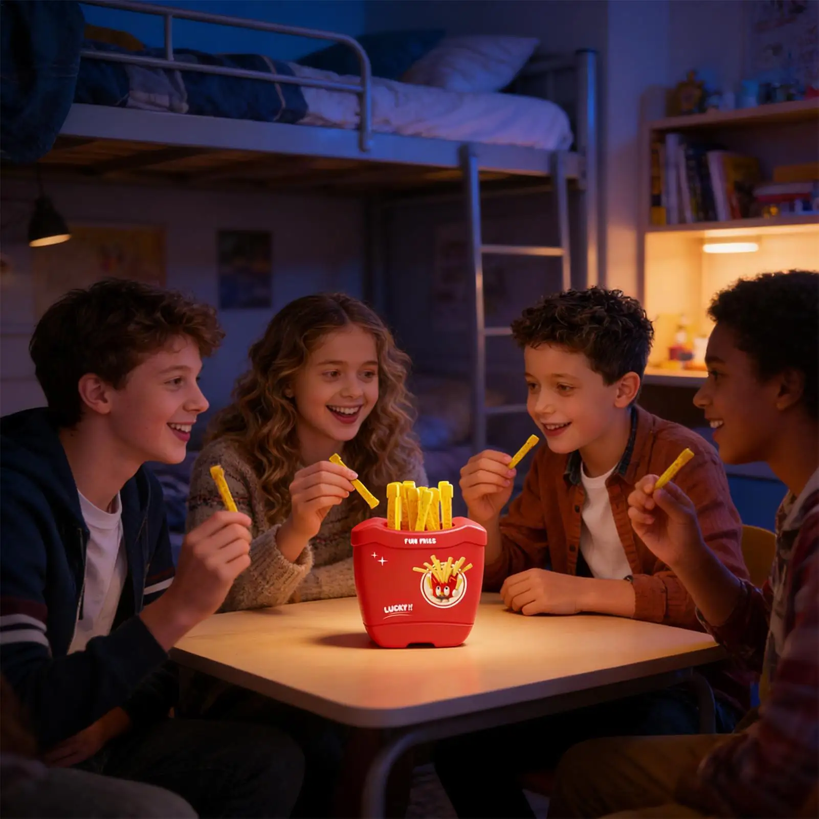 Настольная игра «Прыгающие картофельные фри» (1 шт.), увлекательная семейная игра с картофельными чипсами для детей и взрослых, игрушка для вечеринок
Настольная игра «Прыгающие картофельные фри» (1 шт.), увлекательная семейная игра с картофельными чипсами для детей и взрослых, игрушка для вечеринок