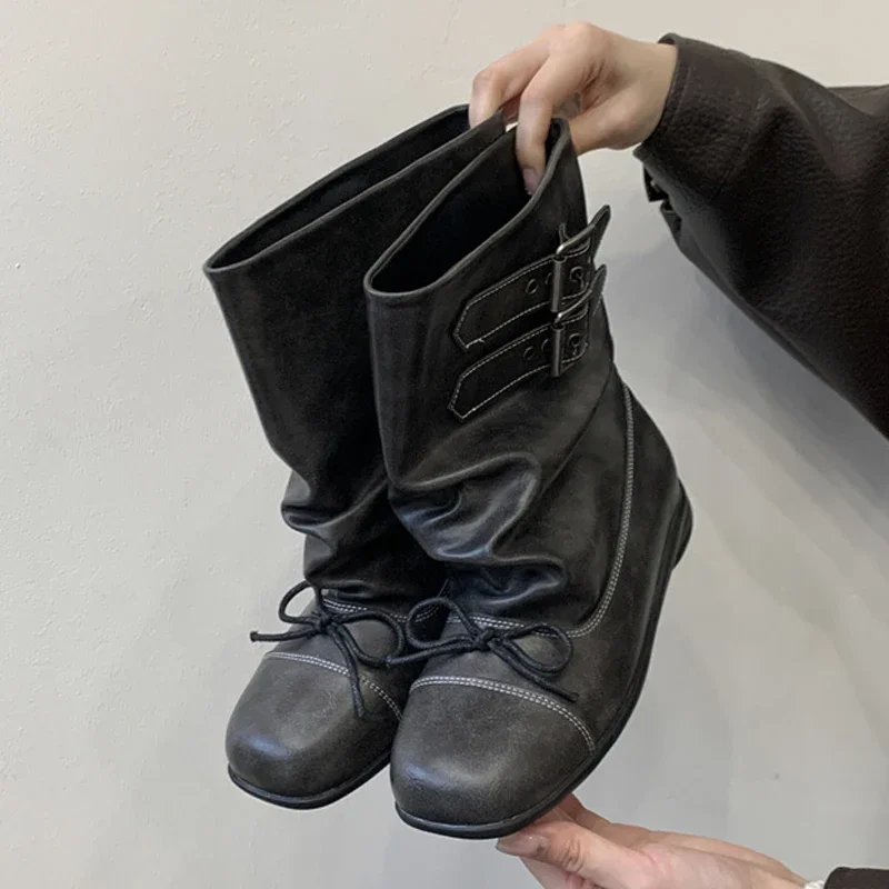Eilyken Autumn Winter Fashion Butterfly kont Belt Buckle Ankle Boots Woman Punk Style Low Heels Modern Booties Shoes
Eilyken Autumn Winter Fashion Butterfly kont Belt Buckle Ankle Boots Woman Punk Style Low Heels Modern Booties Shoes