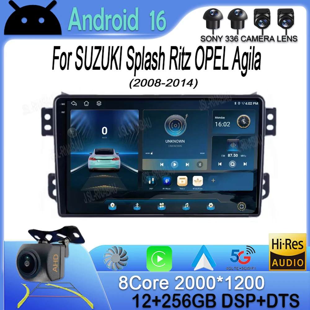 Android 16 Car Radio For SUZUKI Splash Ritz OPEL Agila 2008-2014 WIFI+4G GPS Navigation Multimedia Player Head Unit 2Din Stereo
Android 16 Car Radio For SUZUKI Splash Ritz OPEL Agila 2008-2014 WIFI+4G GPS Navigation Multimedia Player Head Unit 2Din Stereo