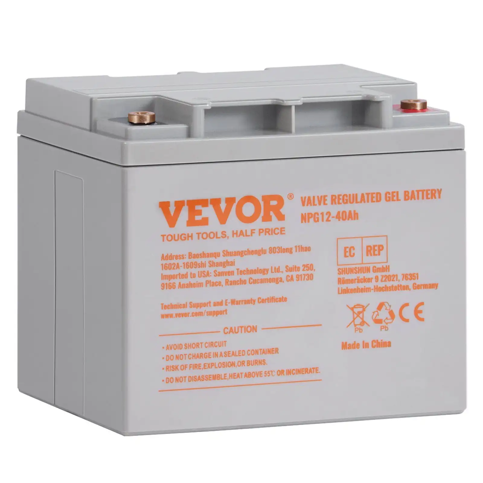 Deep Cycle Battery, 12V 40AH, AGM Marine Rechargeable Battery, High Self-Discharge Rate 400A Discharge Current for e-Bikes
Deep Cycle Battery, 12V 40AH, AGM Marine Rechargeable Battery, High Self-Discharge Rate 400A Discharge Current for e-Bikes