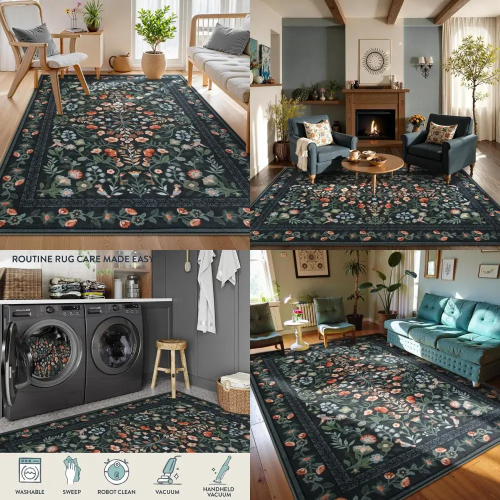 Коврики для гостиной 9x12, противоскользящие, устойчивые к пятнам, моющиеся, ультратонкие мягкие ковры, винтажный ботанический дизайн
Коврики для гостиной 9x12, противоскользящие, устойчивые к пятнам, моющиеся, ультратонкие мягкие ковры, винтажный ботанический дизайн