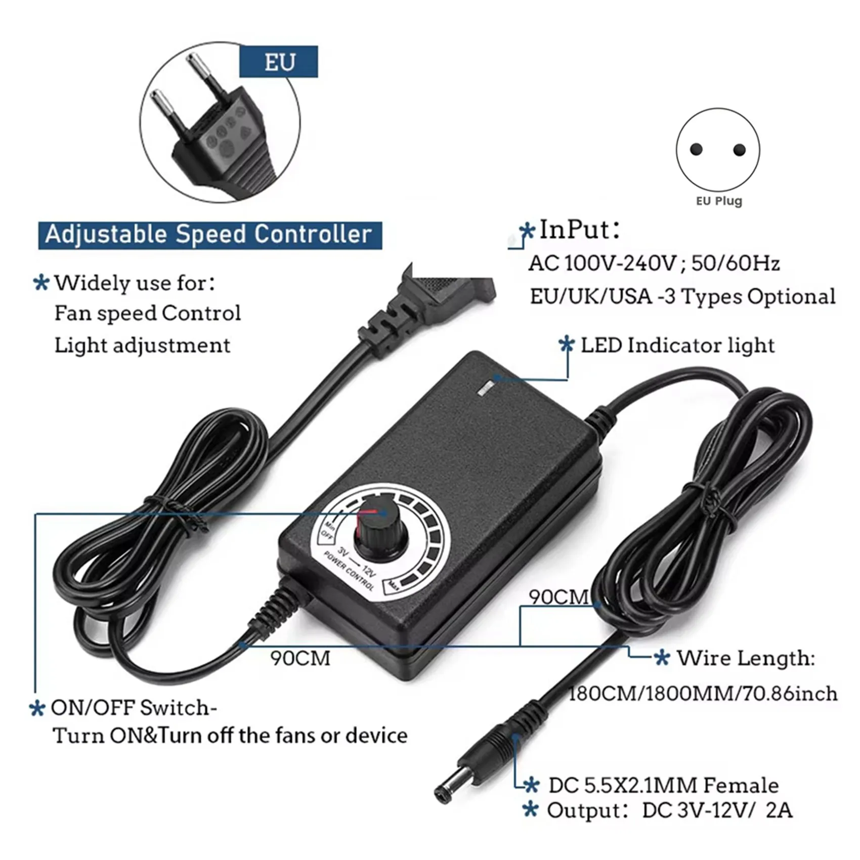 Вентилятор турбонагнетательный BYBS-2Pcs 97 мм, 12 В постоянного тока, с гнездовым разъемом, центробежный, для охлаждения, с адаптером питания AC220V, регулируемая скорость, вилка EU
Вентилятор турбонагнетательный BYBS-2Pcs 97 мм, 12 В постоянного тока, с гнездовым разъемом, центробежный, для охлаждения, с адаптером питания AC220V, регулируемая скорость, вилка EU